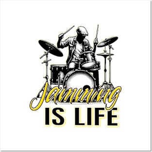 Drumming Passion: Jamming IS LIFE Posters and Art